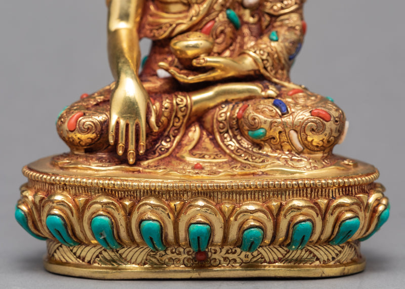 Buddha Shakyamuni Statue | Gold Plated Mini Statue