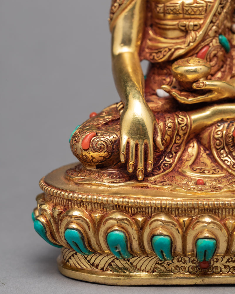 Buddha Shakyamuni Statue | Gold Plated Mini Statue