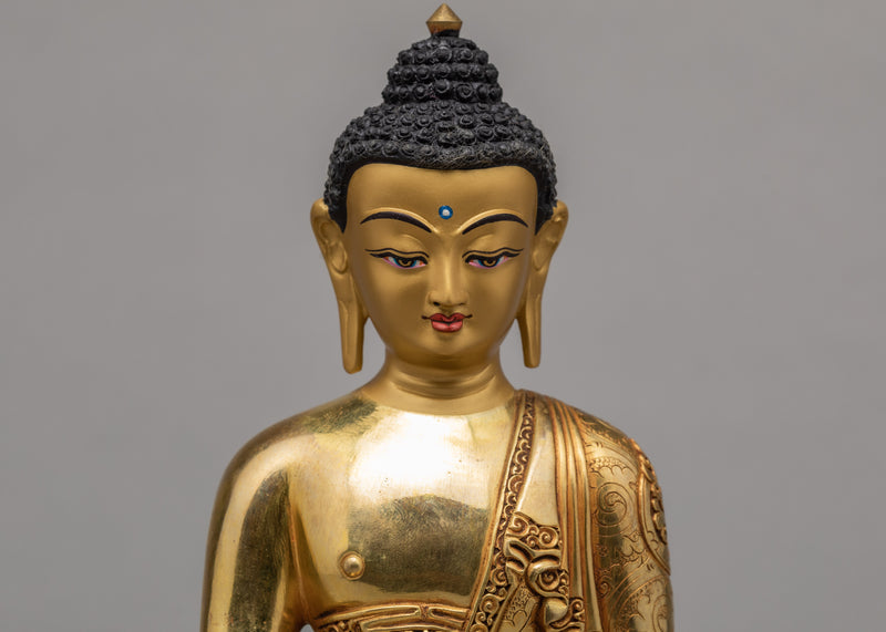 Buddha Shakyamuni Statue | Plated With Gold Buddha Statue