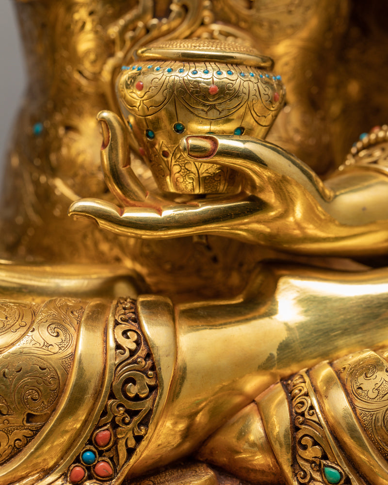 Shakyamuni Buddha | Himalayan Buddhist Statue Glided With 24K Gold