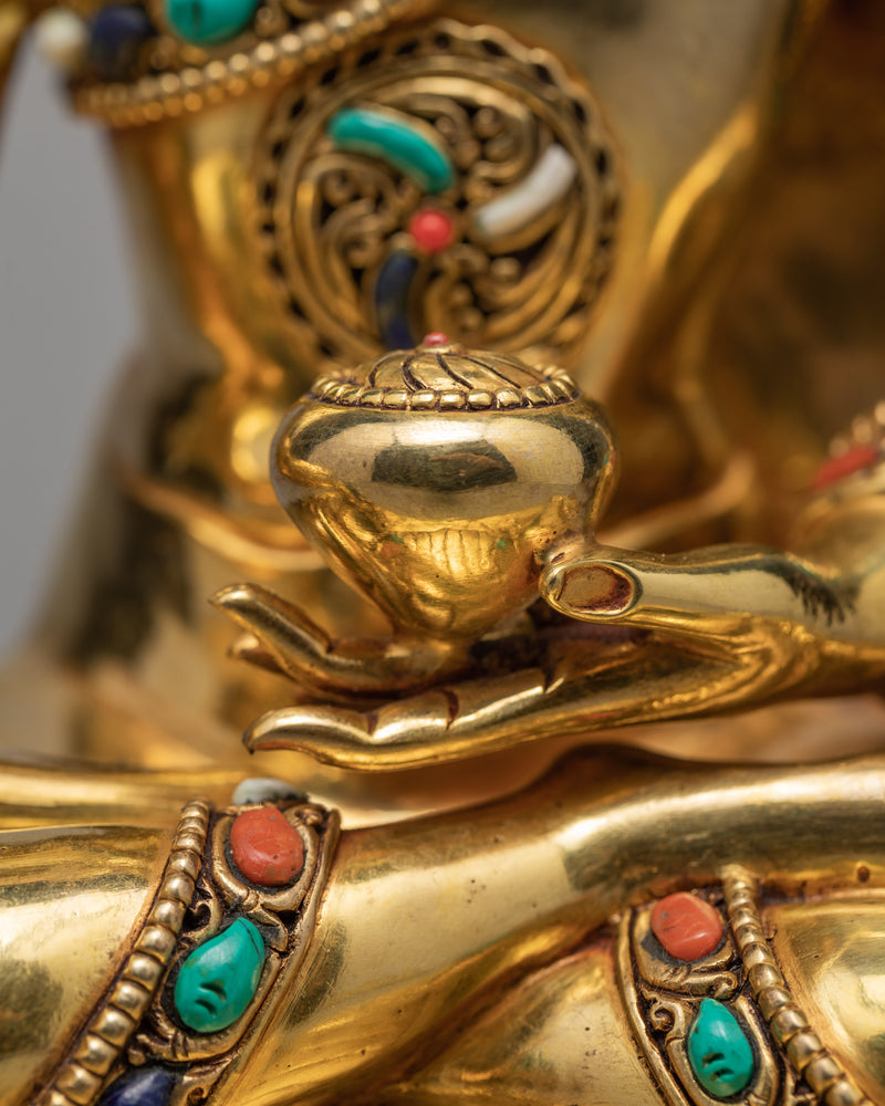 Buddha Shakyamuni Statue | Himalayan Art | Gold Plated Buddha Statue