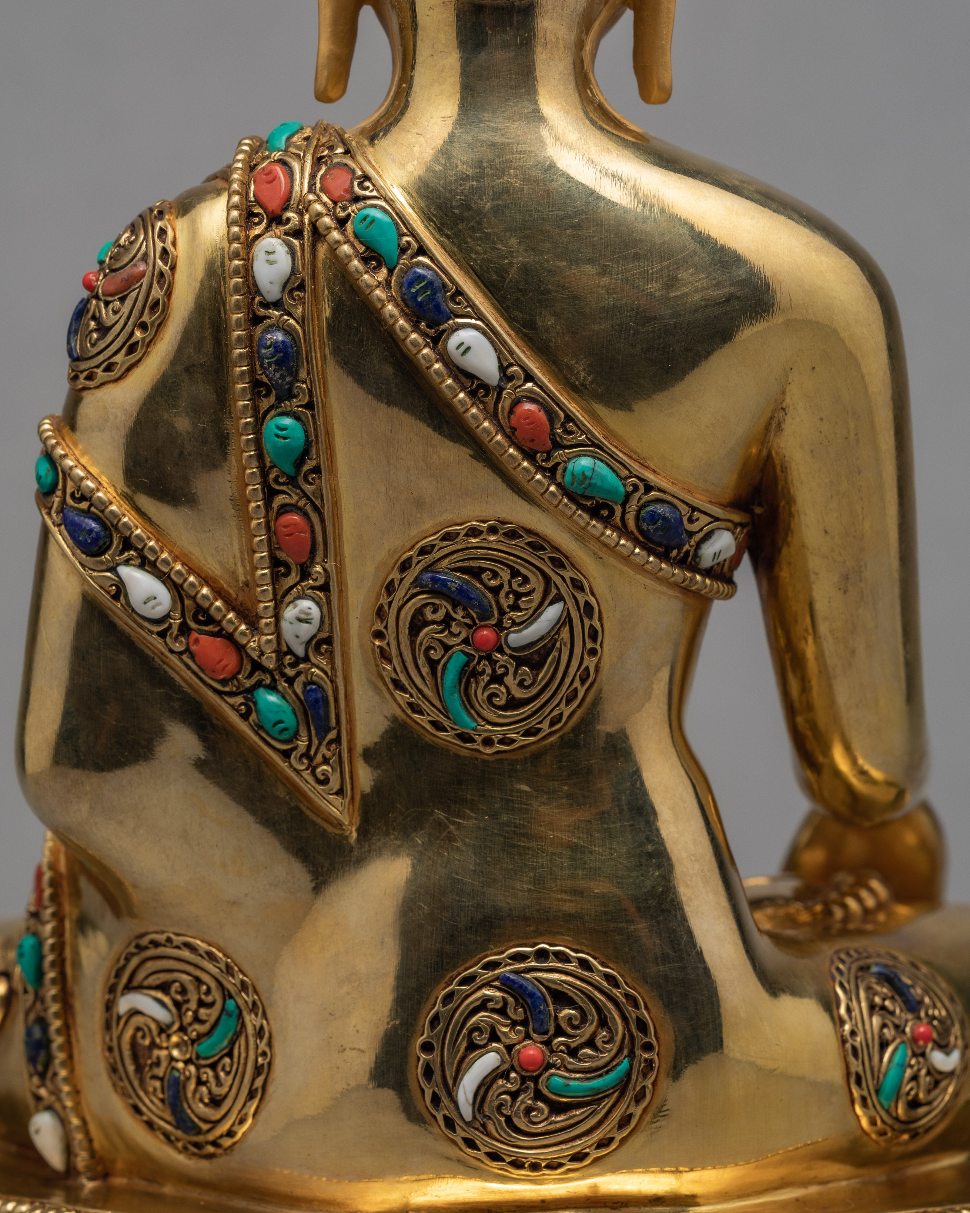 Buddha Shakyamuni Statue | Himalayan Art | Gold Plated Buddha Statue