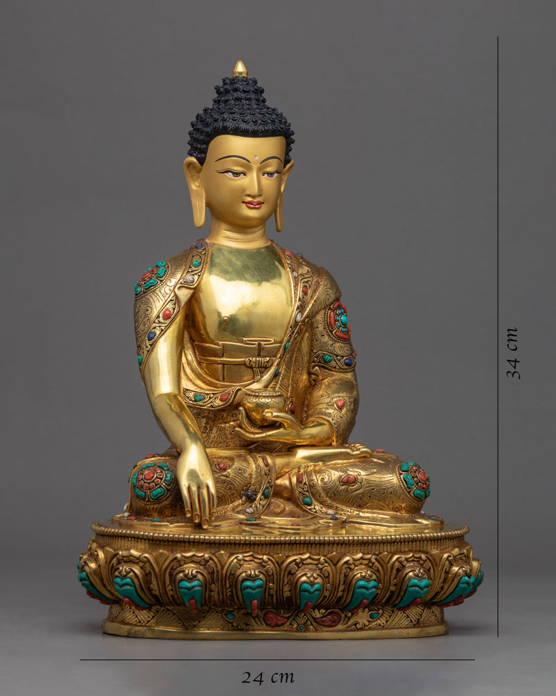 Tibetan Shakyamuni Buddha Statue | Himalayan Buddhist Sacred Art