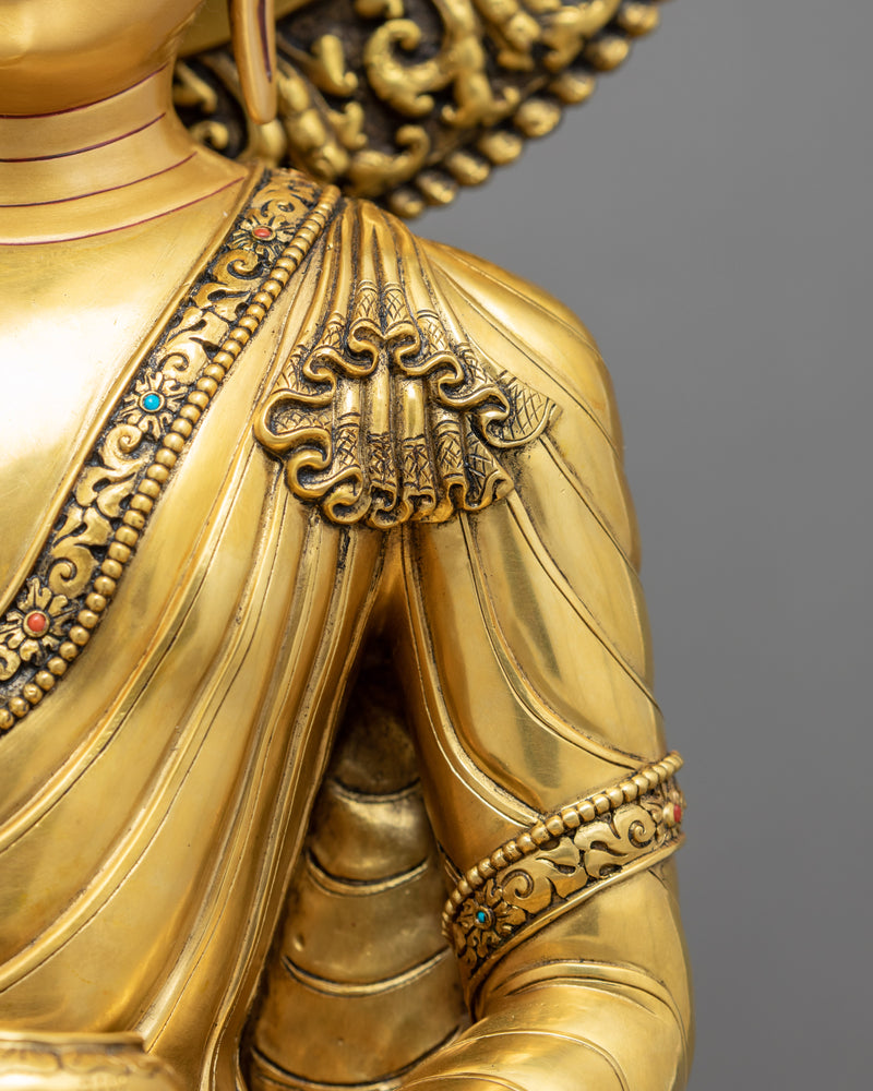 Buddha Shakyamuni Sculpture | Traditional Tibetan Art
