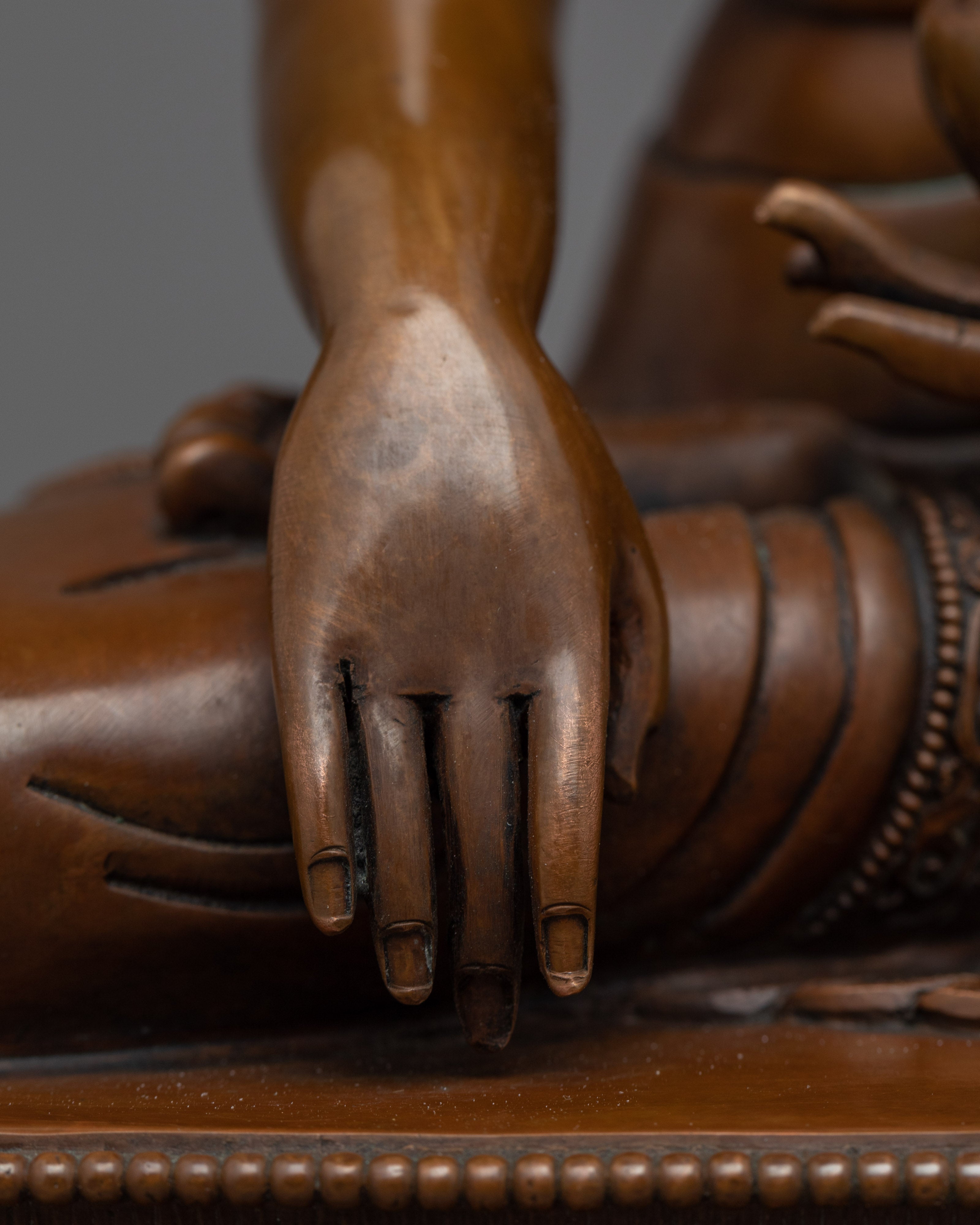Traditional Buddha Tibetan Statue | 24K Gold Hand Carved Statue