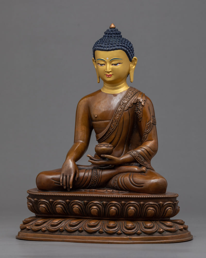 Traditional Buddha Tibetan Statue | 24K Gold Hand Carved Statue