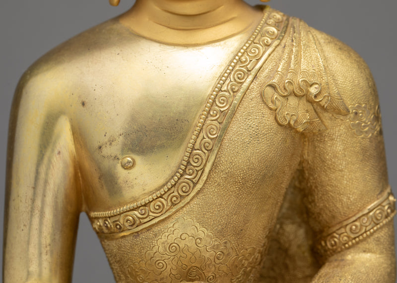 Shakyamuni Buddha Statue | The Enlightened One | 24K Gold Gilded