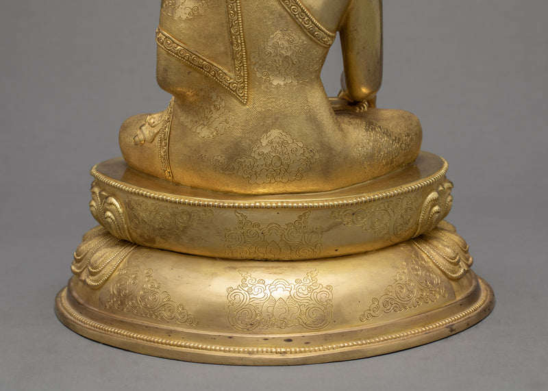 Shakyamuni Buddha Statue | The Enlightened One | 24K Gold Gilded