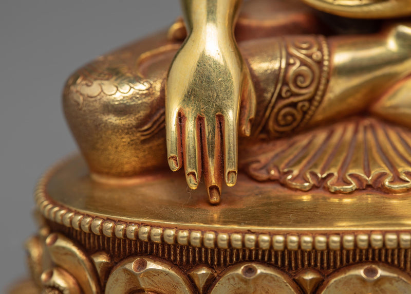 Shakyamuni Buddha  Statue | Gold Plated Gautam Buddha | Buddhist Art