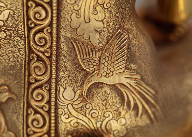 Shakyamuni Buddha  Statue | Gold Plated Gautam Buddha | Buddhist Art