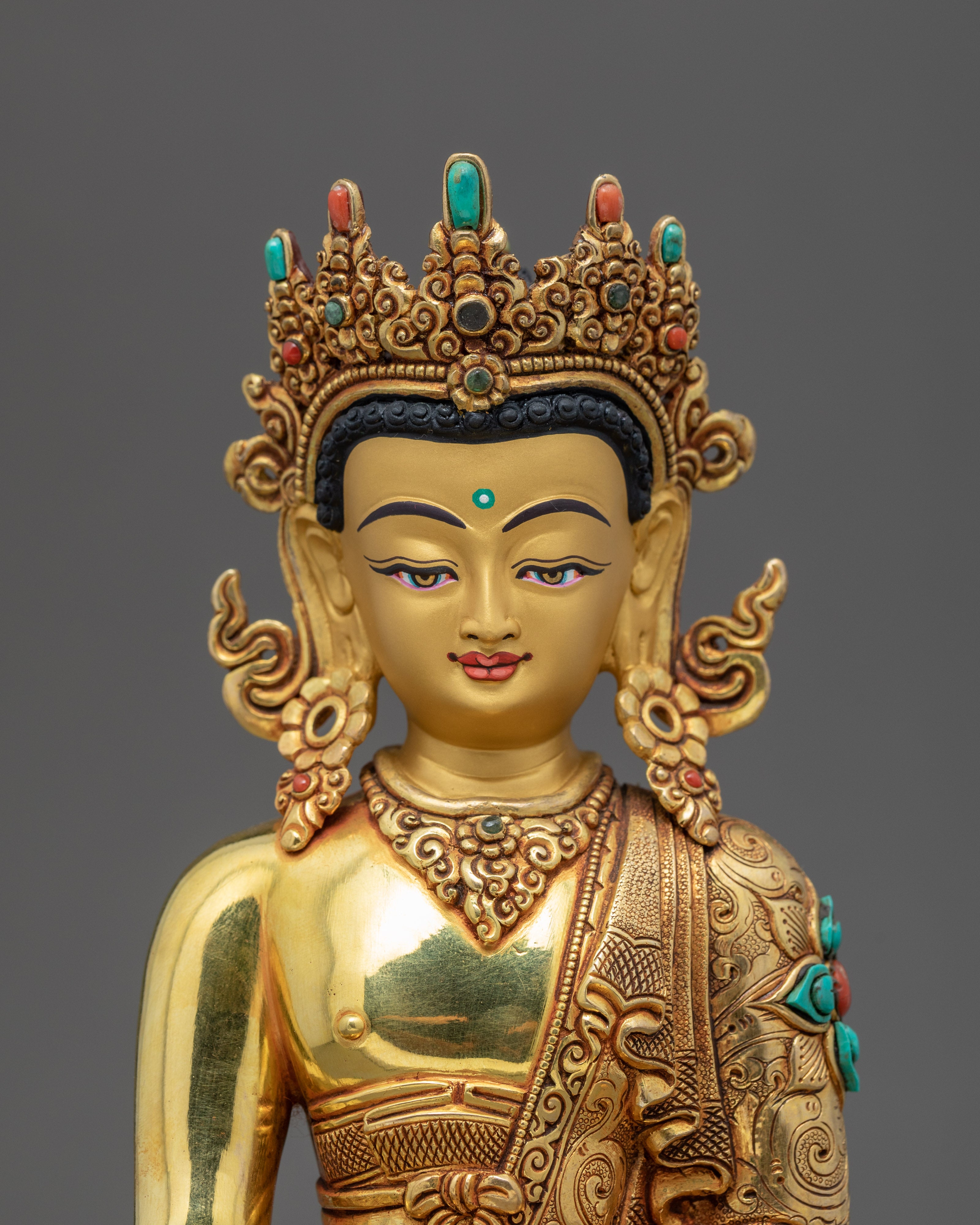 Mini Shakyamuni Buddha Statue | Traditional Himalayan Art