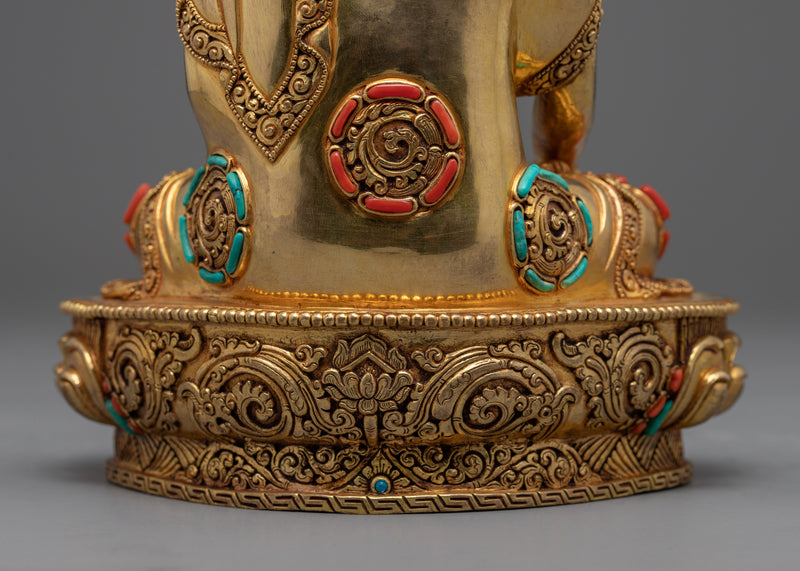 Seated Shakyamuni Buddha Statue | Historical Buddha Traditional Himalayan Art