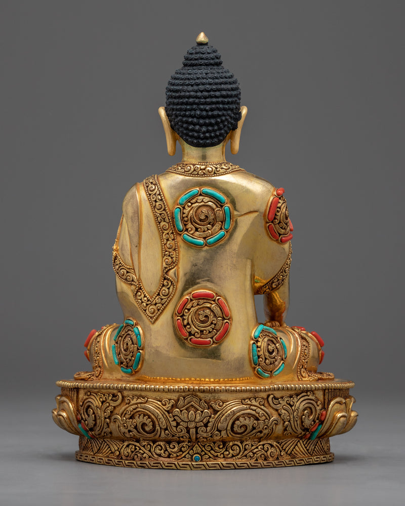Seated Shakyamuni Buddha Statue | Historical Buddha Traditional Himalayan Art