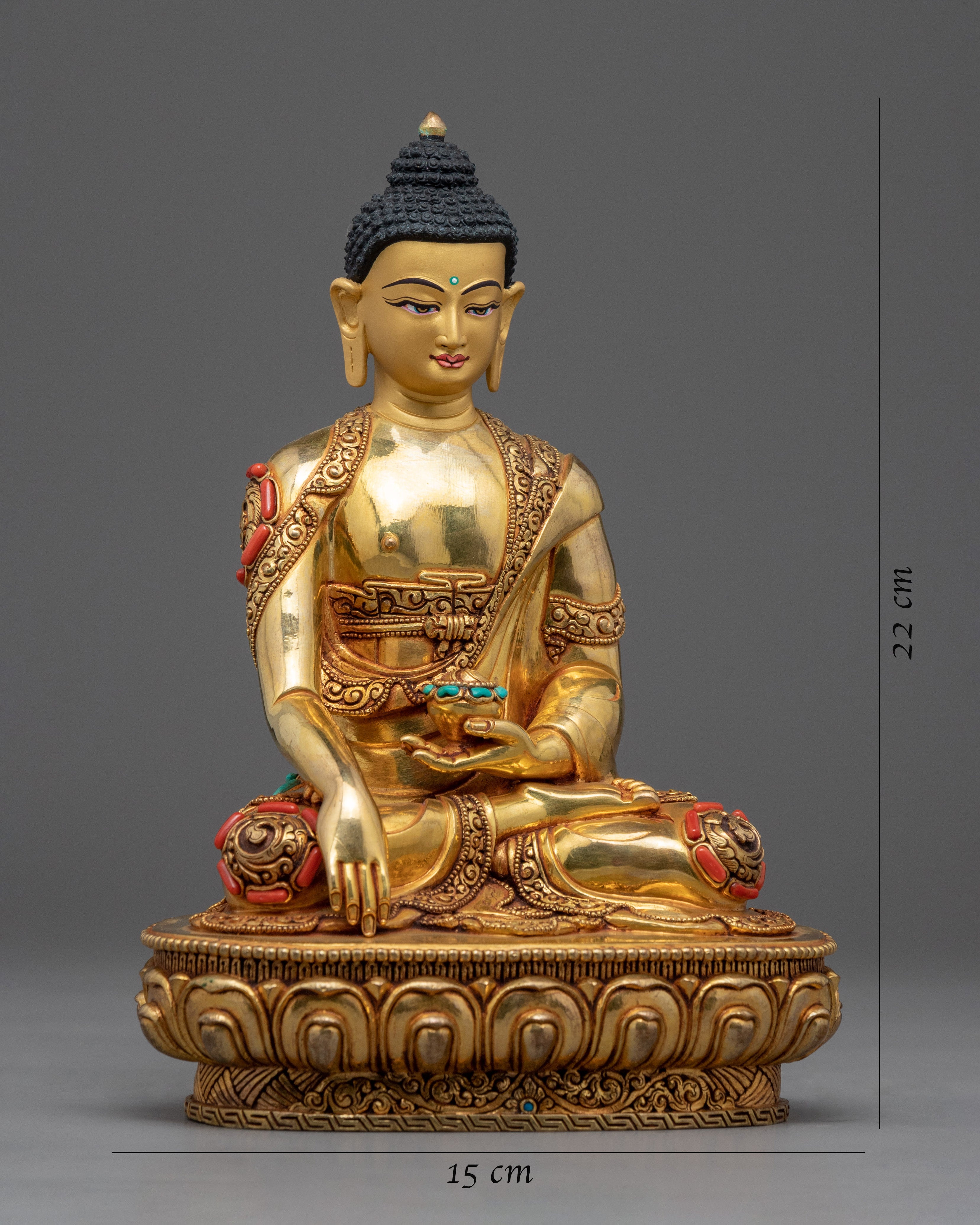 Seated Shakyamuni Buddha Statue | Historical Buddha Traditional Himalayan Art
