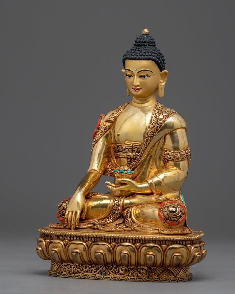 Seated Shakyamuni Buddha Statue | Historical Buddha Traditional Himalayan Art
