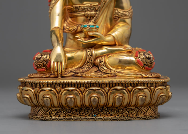 Seated Shakyamuni Buddha Statue | Historical Buddha Traditional Himalayan Art