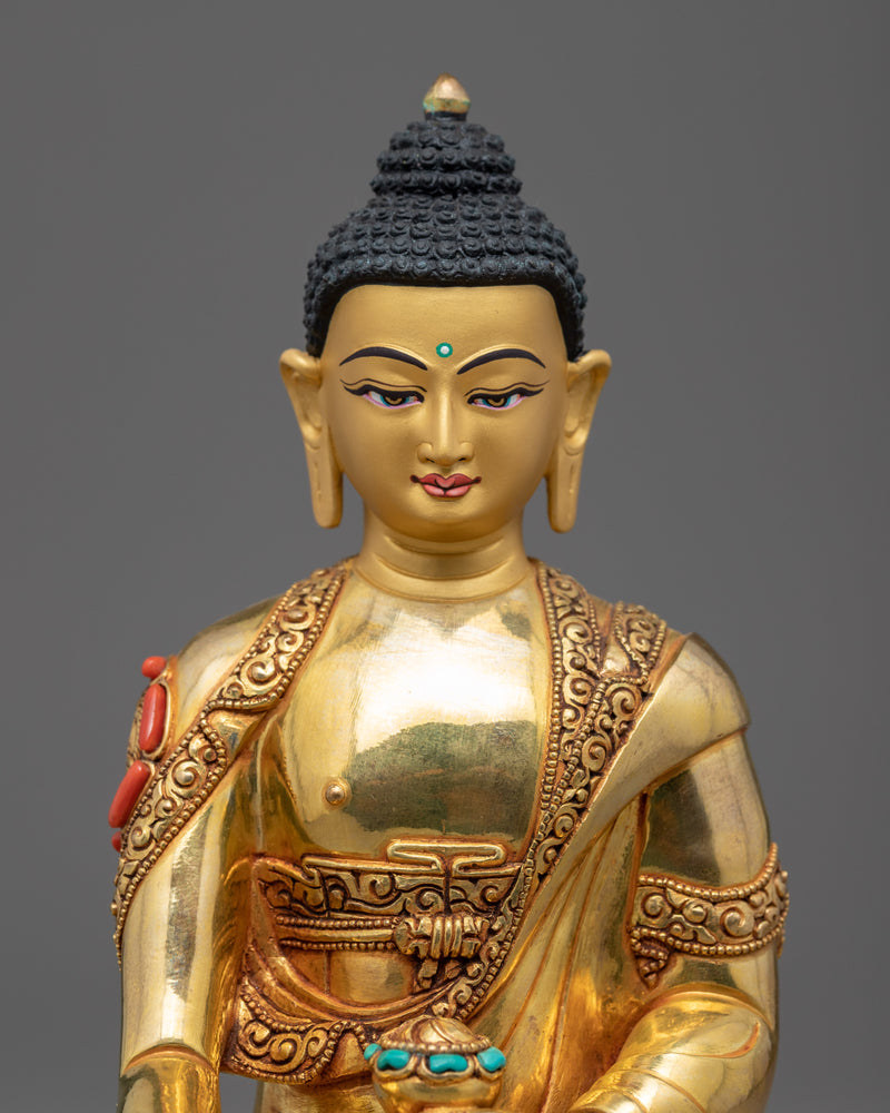 Seated Shakyamuni Buddha Statue | Historical Buddha Traditional Himalayan Art