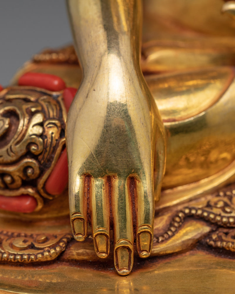 Seated Shakyamuni Buddha Statue | Historical Buddha Traditional Himalayan Art