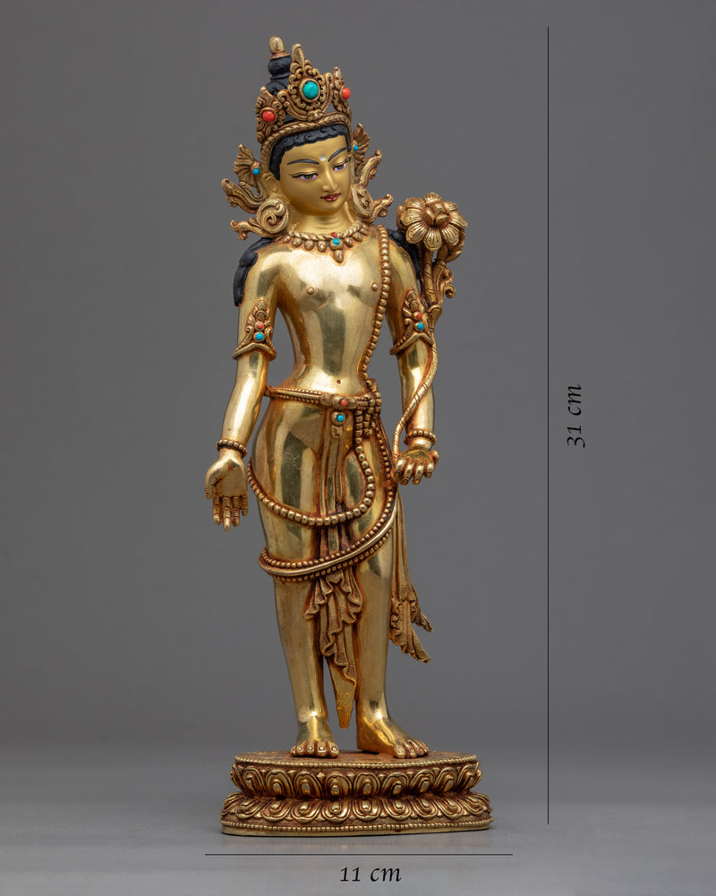Standing Avalokiteshvara Buddha Statue | Bodhisattva Chenrezig Traditional Artwork