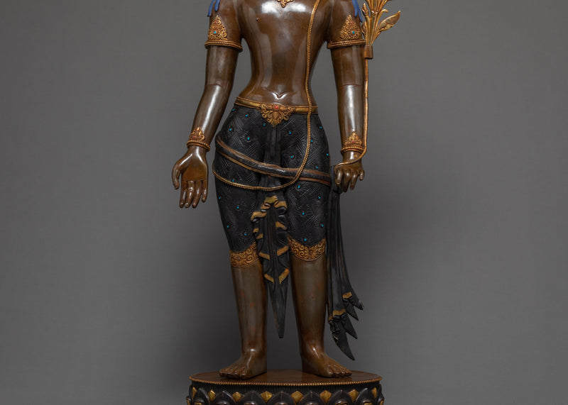 Standing Chenrezig Statue | Bodhisattva Lokeshwara Artwork | The Compassionate Lord