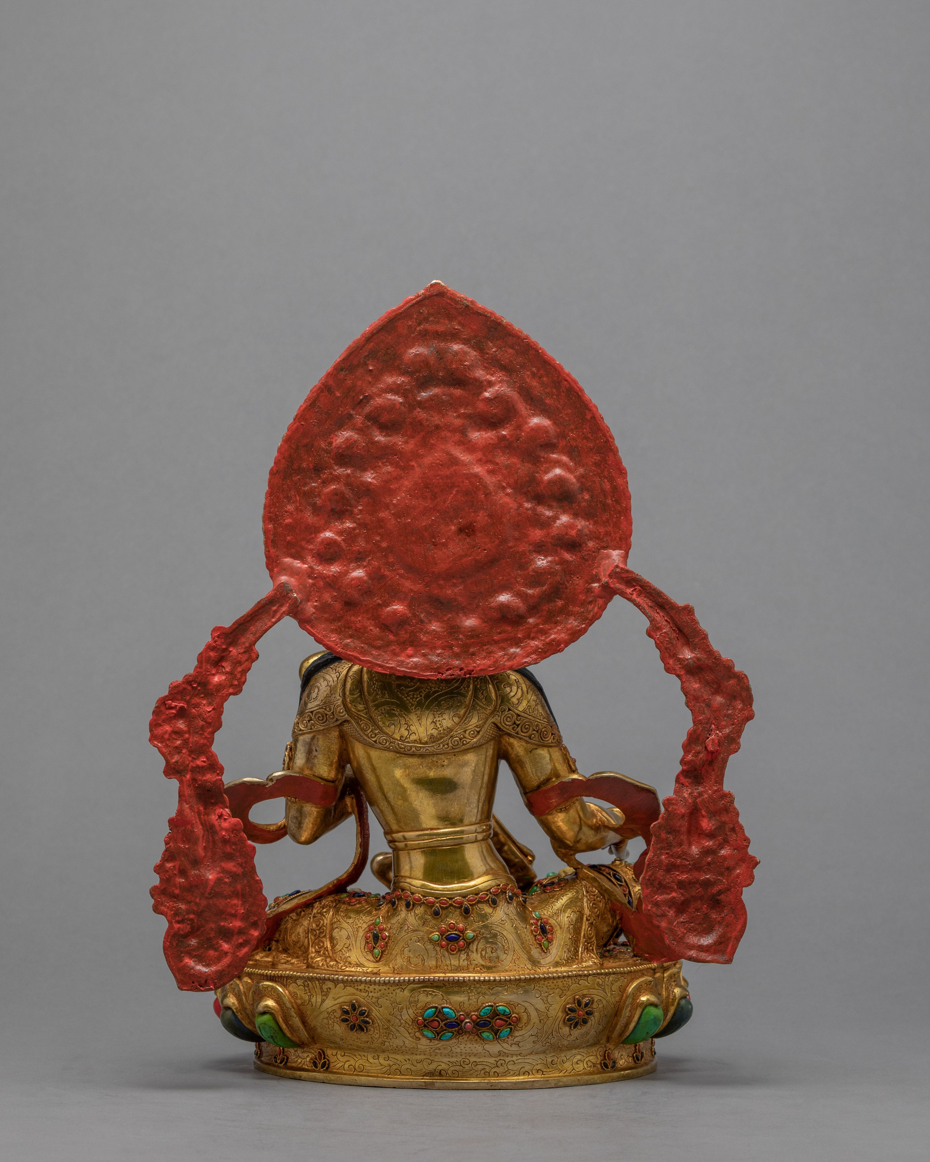 Saraswati Statue | 24k Gold Handcarved | Buddhist Art