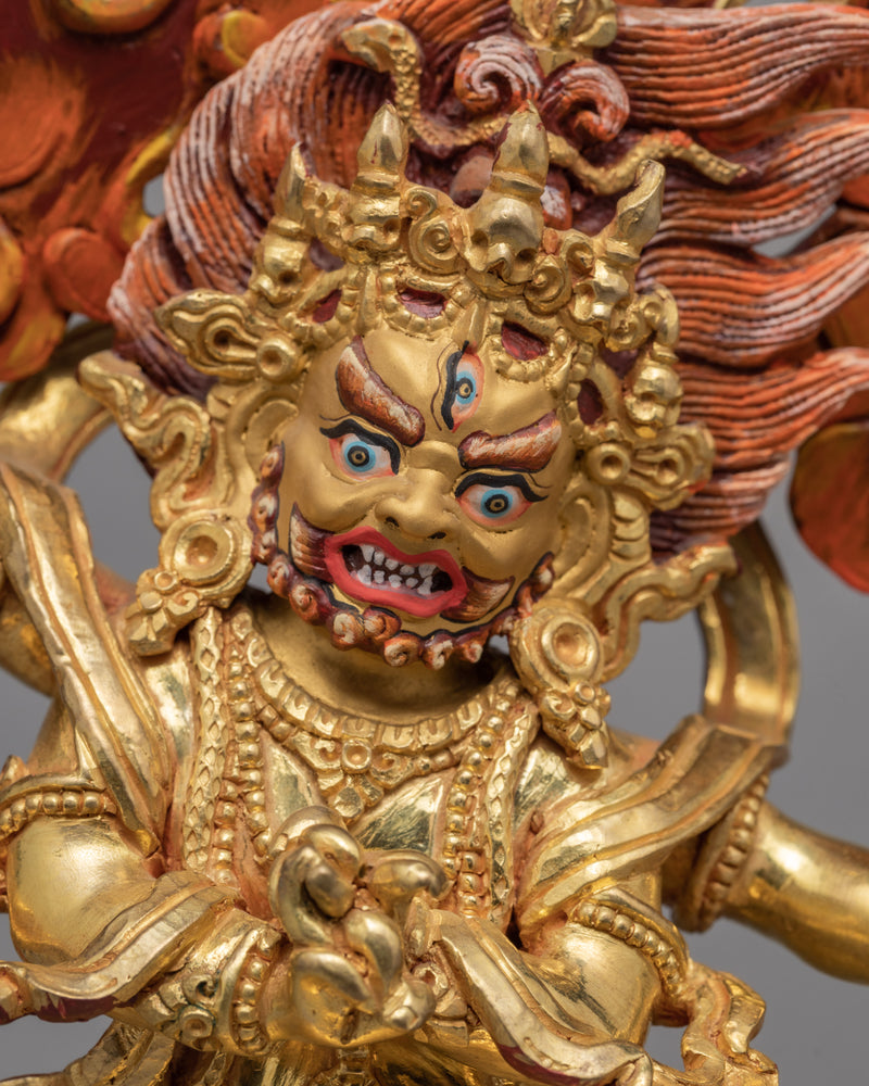 Sakya Vajrapani Statue | Gold Gilded Buddhist Statue
