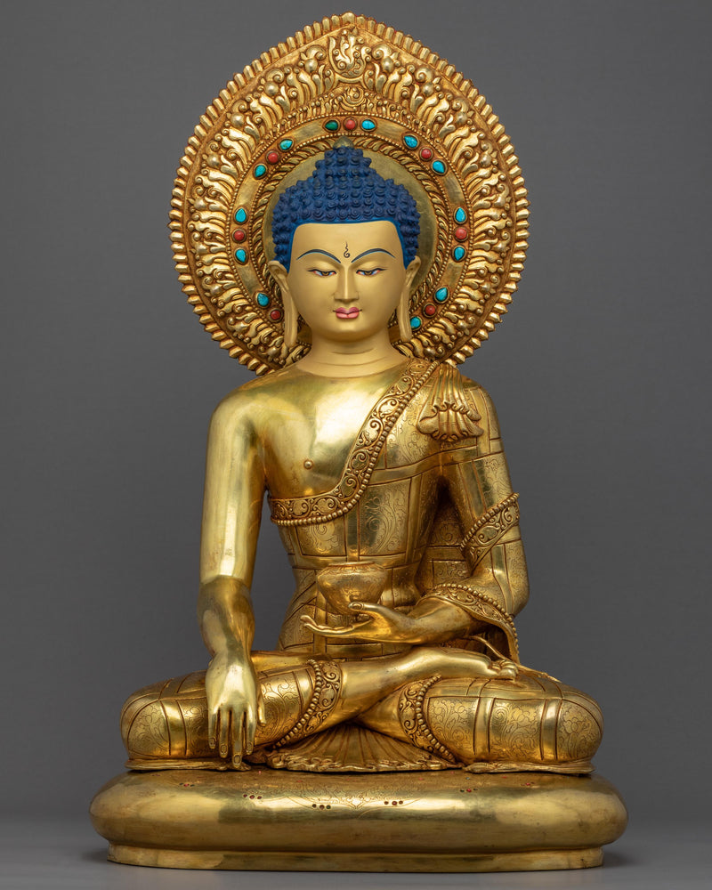 Gautama Buddha Gold Plated Statue 