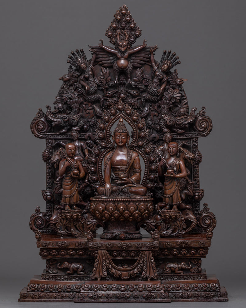 Shakyamuni Buddha With Disciples Sculpture 