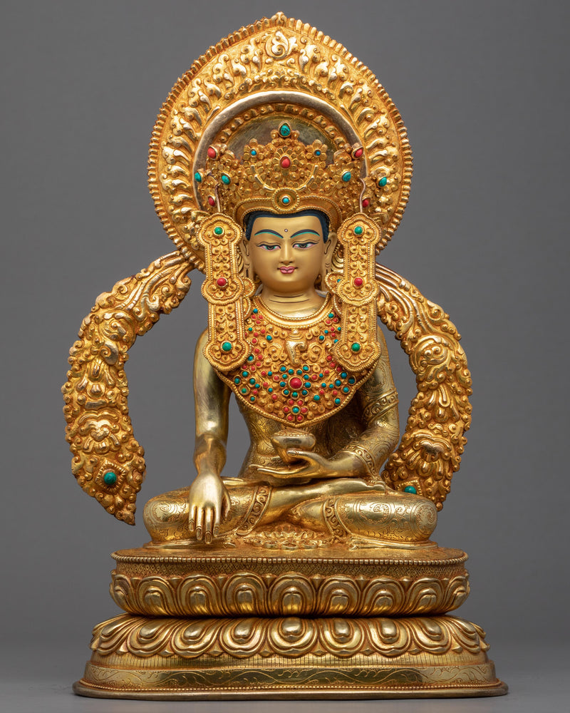 Crowned Shakyamuni Buddha Statue