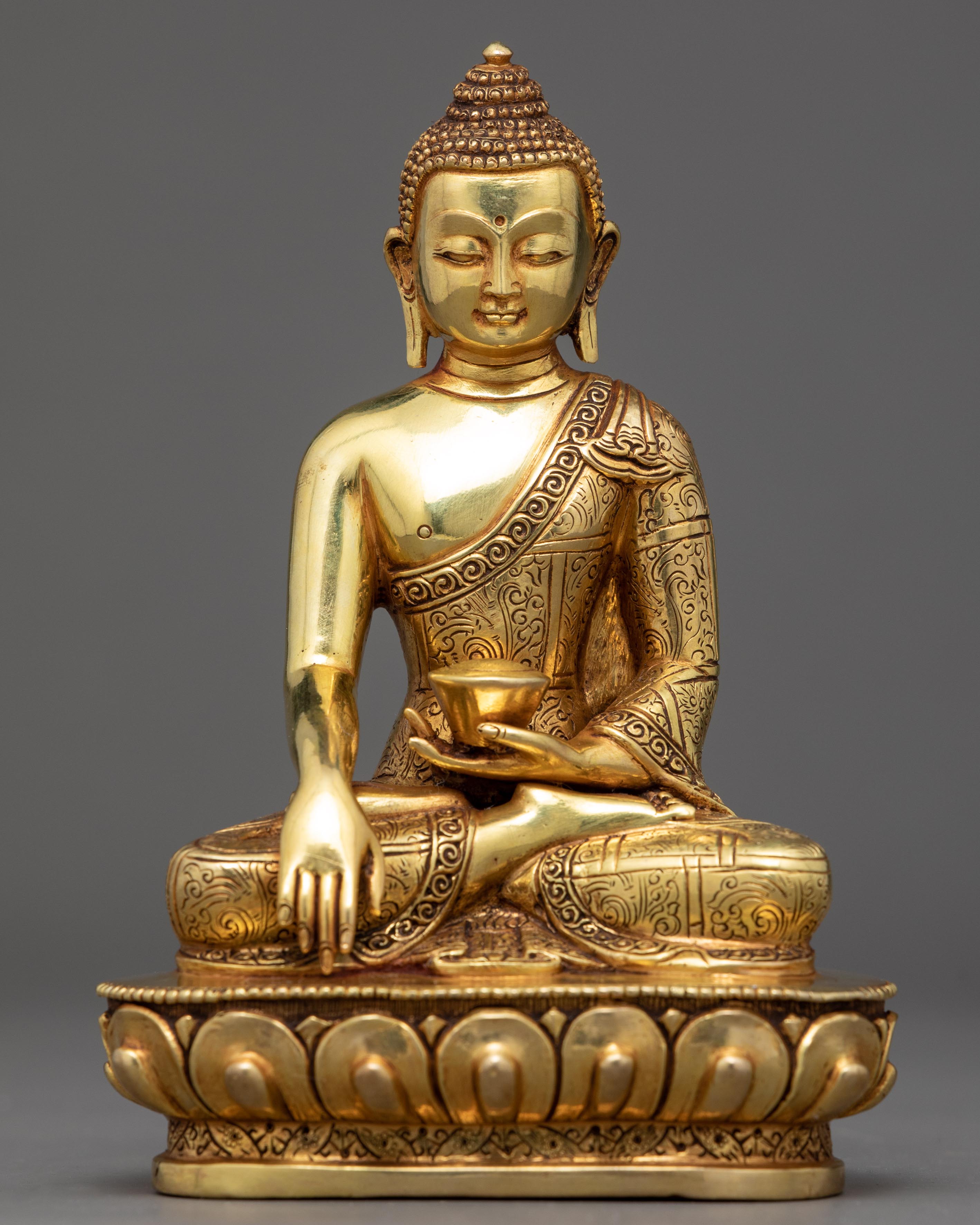 Shakyamuni Buddha Statue | Traditionally Hand Painted Sculpture