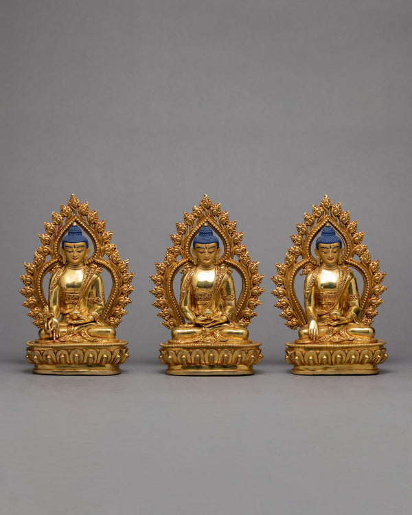 three buddha statue 