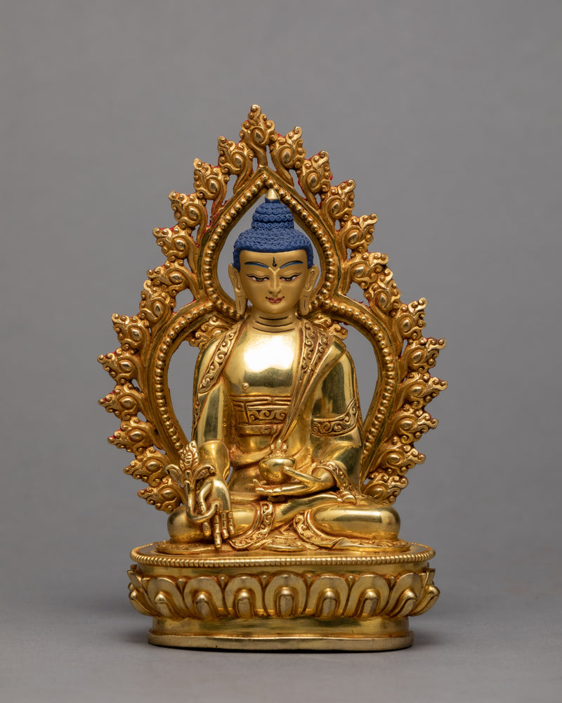 Three Buddha Statue | Tibetan Art Plated with Gold