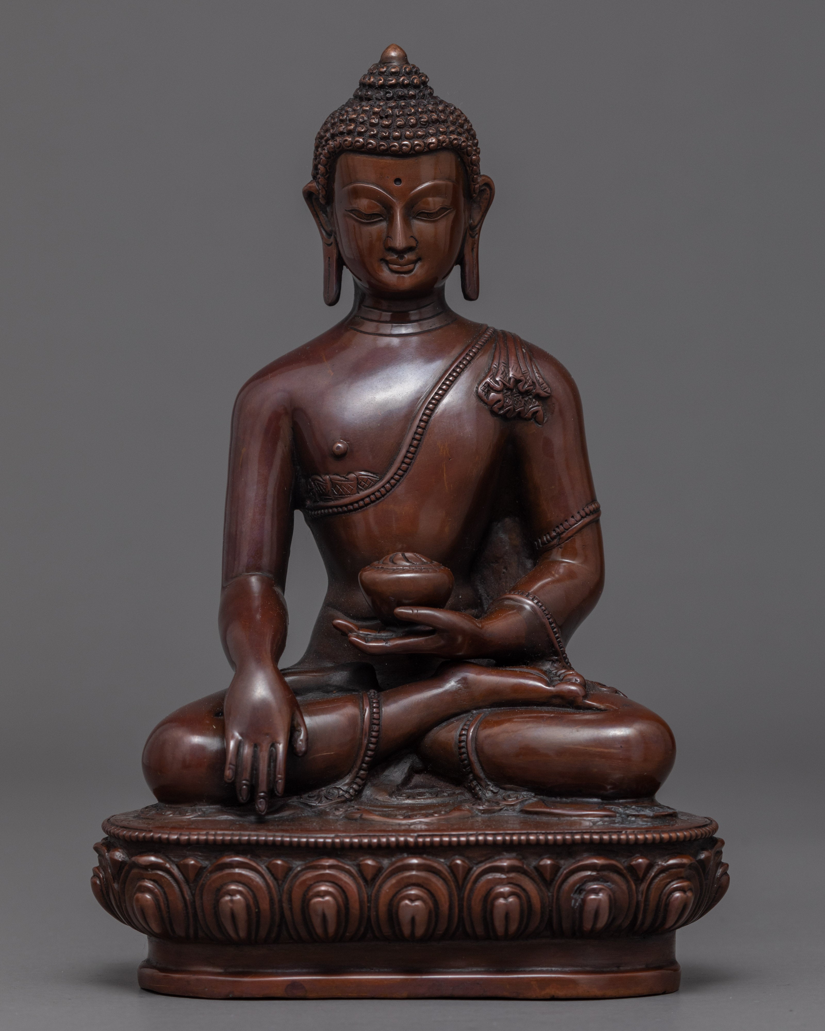 Three Buddha Copper Statue Set | Traditional Himalayan Art of Nepal