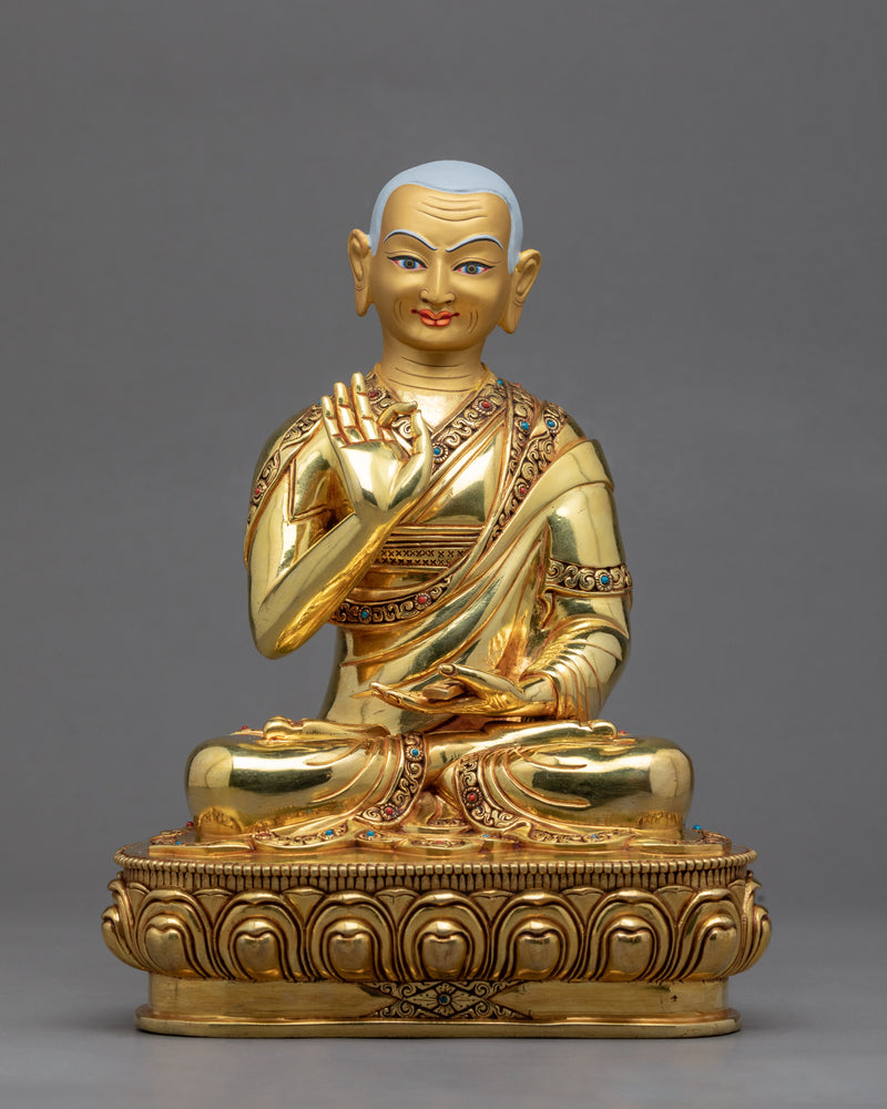 Je Tsongkhapa Sculpture With Gyaltsab Je & Khedrp Je | Traditional Buddhist Art