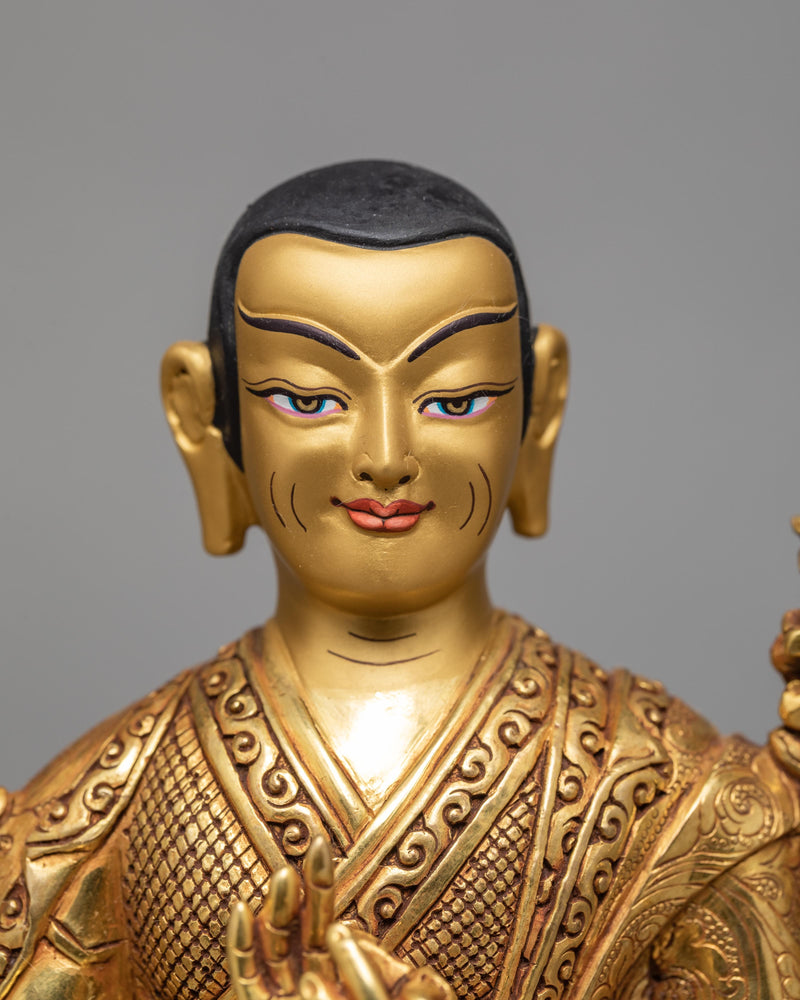 Tsongkhapa and Disciples | Gold Gilded Statue | Gyaltsab Je | Khedrup Je