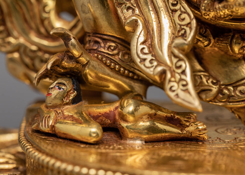 Mahakala Bernagchen | Gold Plated Handcrafted Traditional Bernagchen Statue