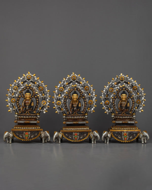 Three Tibetan Buddhas Statue