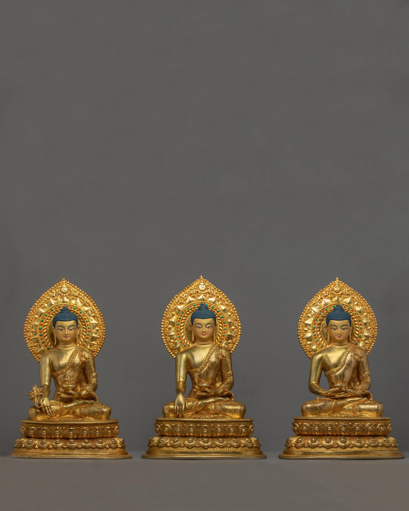 Three Wise Buddhas Set Sculpture 