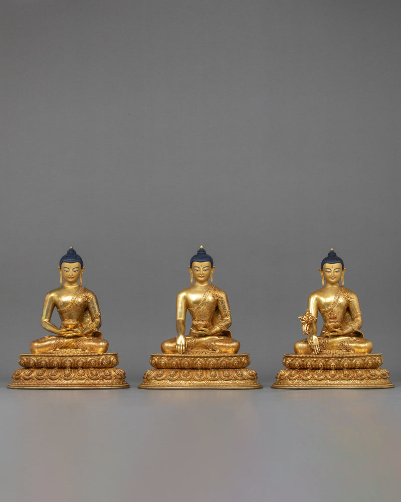 Three Wise Buddha Statues