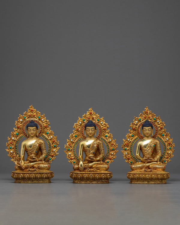 Three Wise Buddhas Set Statue