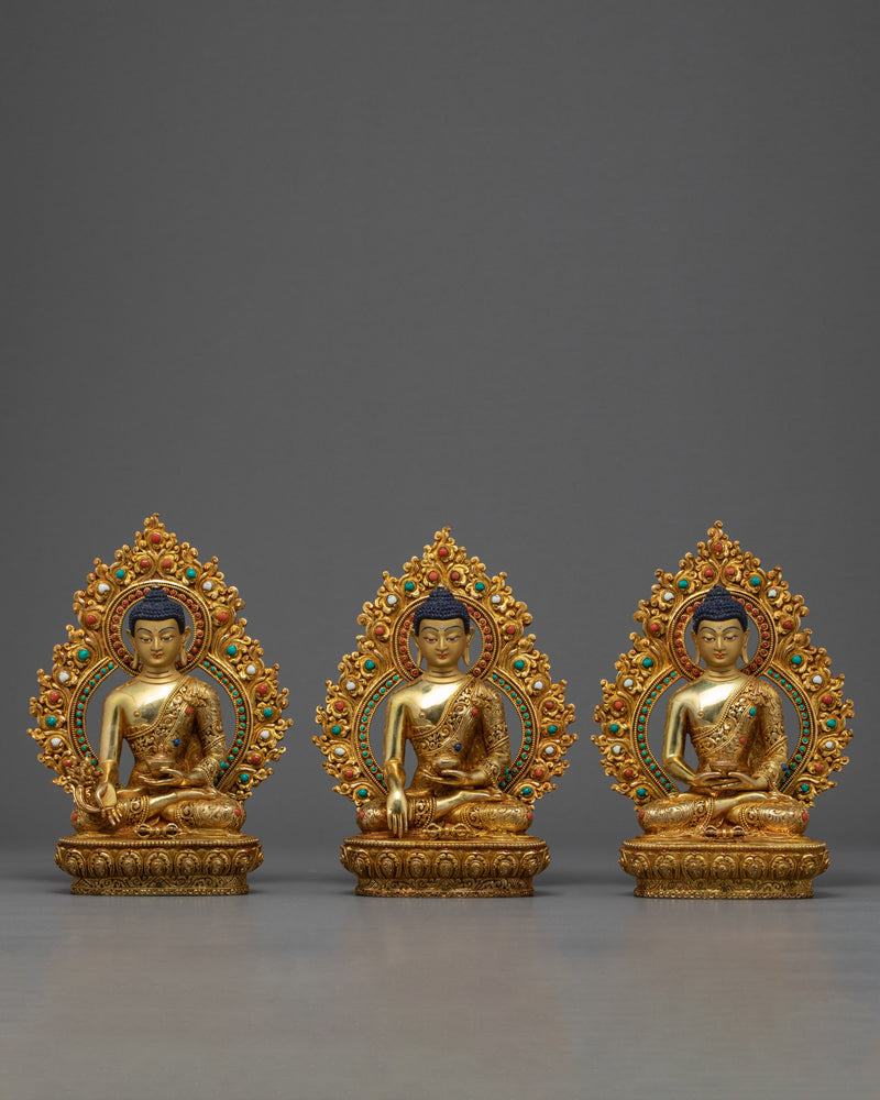 Three Wise Buddhas Set Statue