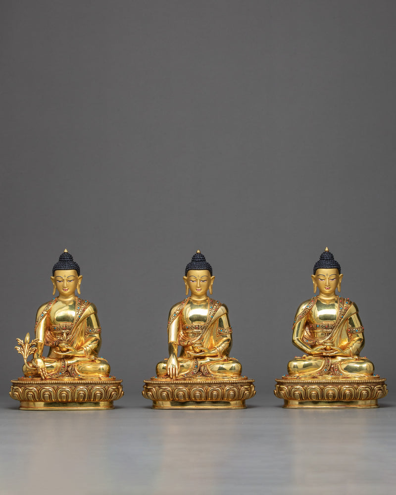 Three Buddha Sculpture 