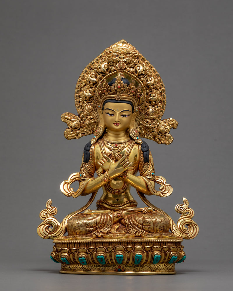 Green Tara With Bodhisattva Statue Set | Vajradhara | Vajrasattva | Chenrezig
