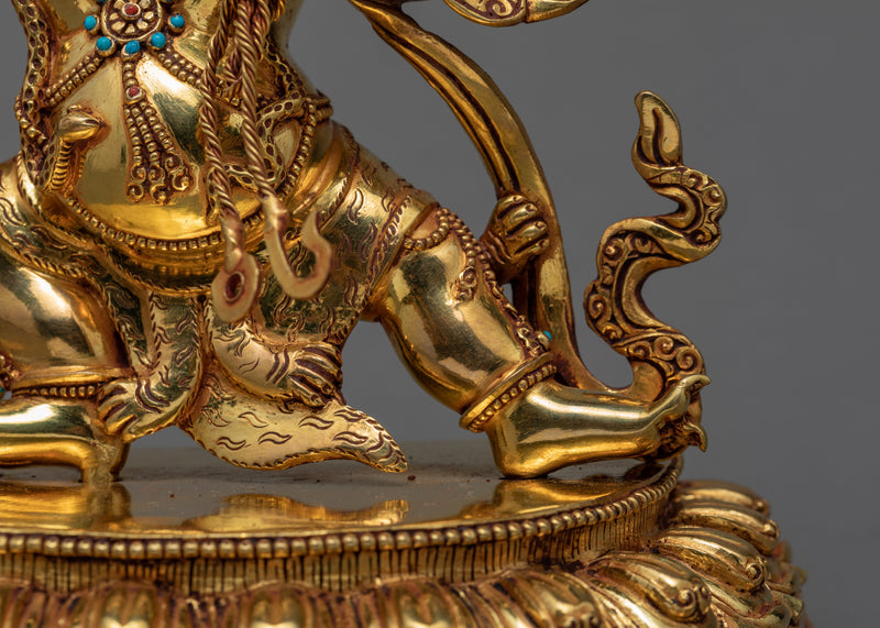 Vajrapani Statue | 24k Gold Glided | Had-made Buddhist Statue
