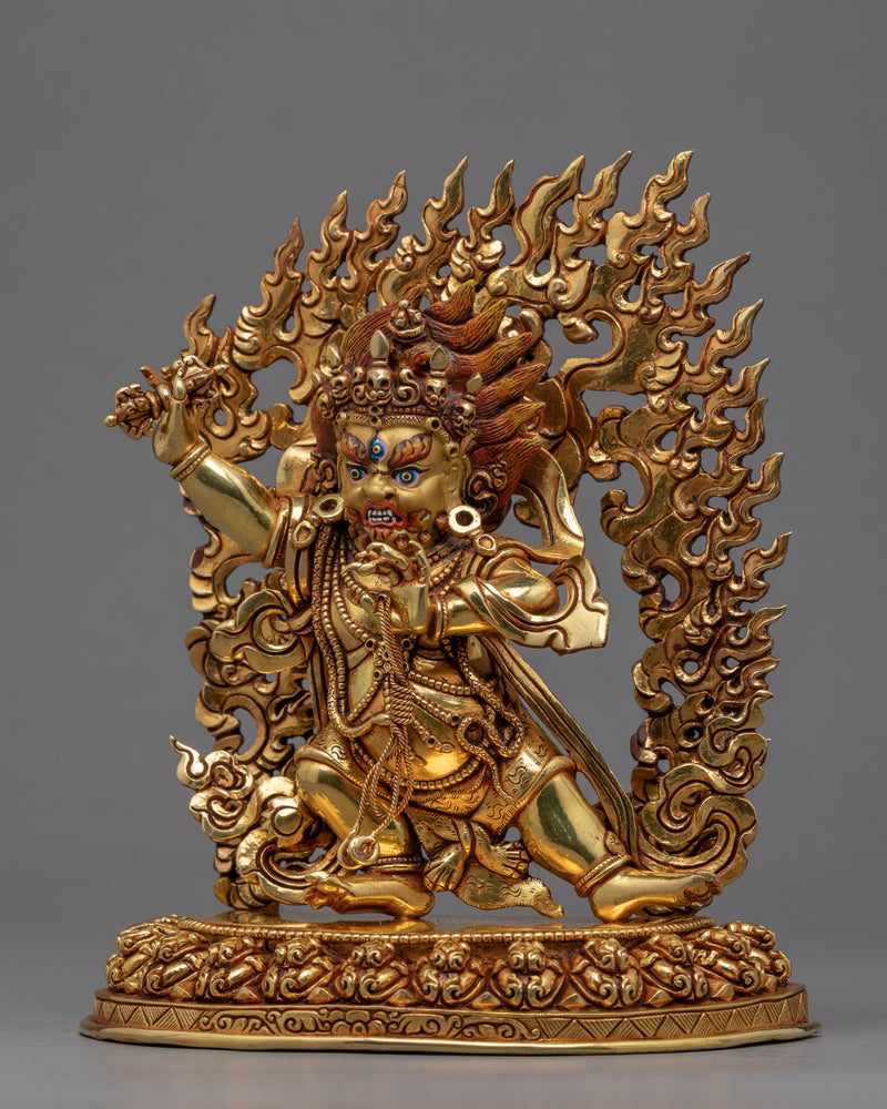 Small Vajrapani Sculpture | Traditional Buddhist Art