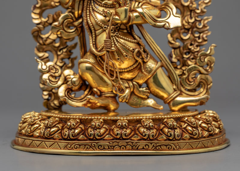 Small Vajrapani Sculpture | Traditional Buddhist Art