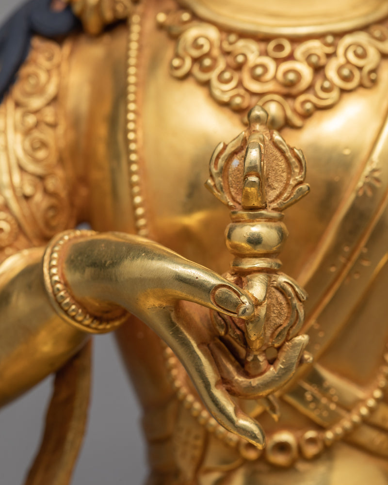Vajrasattva Statue | Tibetan Statue Plated With Pure 24K Gold