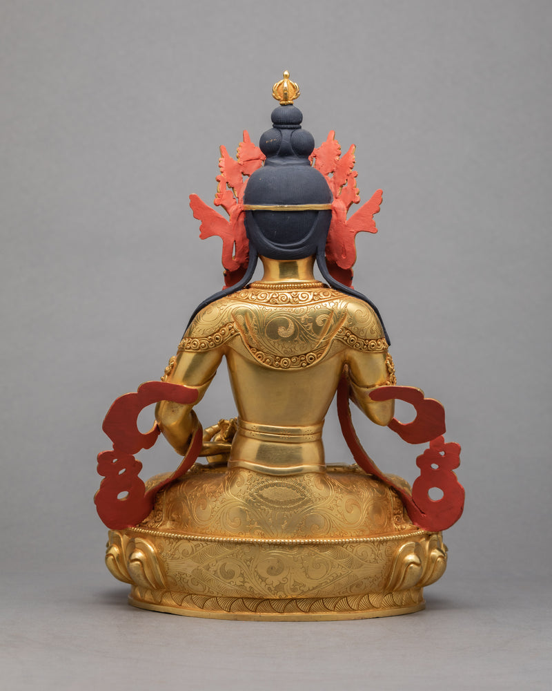 Vajrasattva Statue | Tibetan Statue Plated With Pure 24K Gold