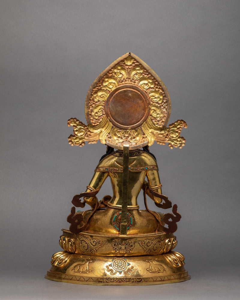 Handmade Vajrasattva Statue | Fine Quality 24K Gold Gilded Dorje Sempa Statue