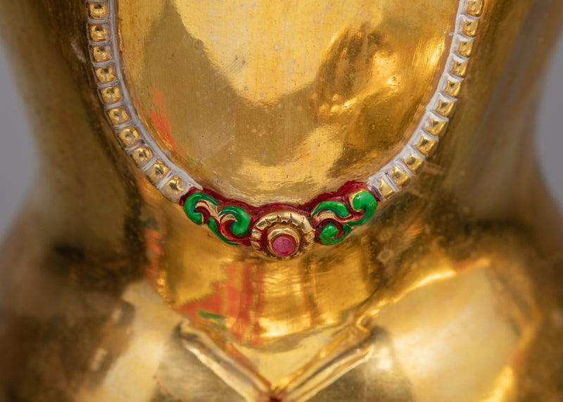 Unique Vajrasattva (Dorje Sempa), Gold Statue for the Preliminary Practice